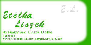 etelka liszek business card